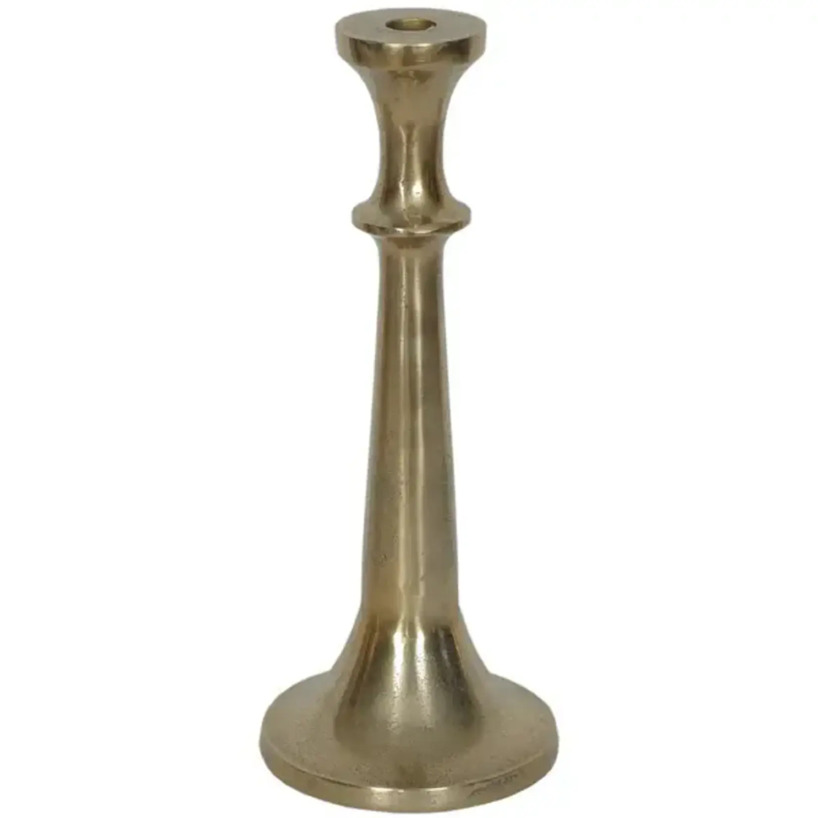 Vintage Gold Taper Candle Holder 14"