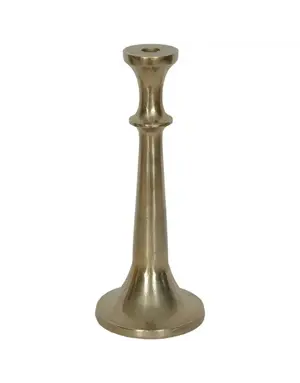 Vintage Gold Taper Candle Holder 14"
