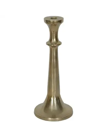 Vintage Gold Taper Candle Holder 14"