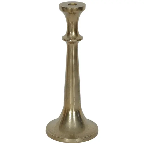Vintage Gold Taper Candle Holder 14"