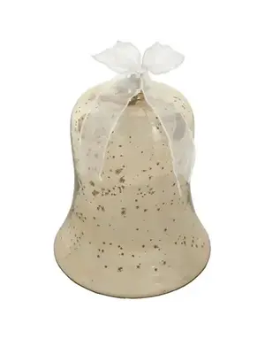 Mercury Glass Bell, Gold, Large 7.5 x 8