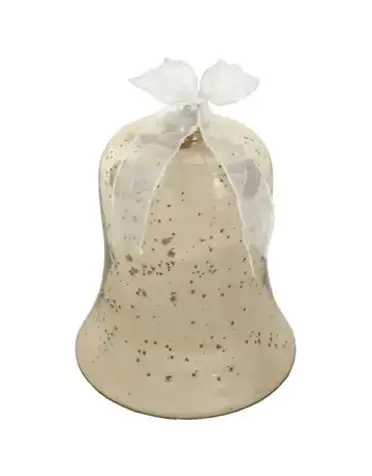 Mercury Glass Bell, Gold, Large 7.5 x 8