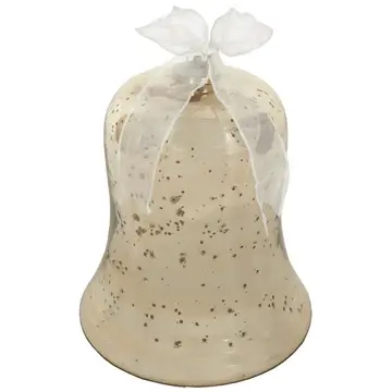 Mercury Glass Bell, Gold, Large 7.5 x 8