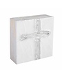 Silver Square Cross Plaque