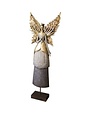 Painted Metal Angel, 38 in.