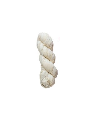Recycled Torn Silk Ribbon, Ivory, 70-75 yd