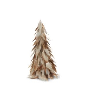 Light Beige Feather Tree, Small, 14.5 in.