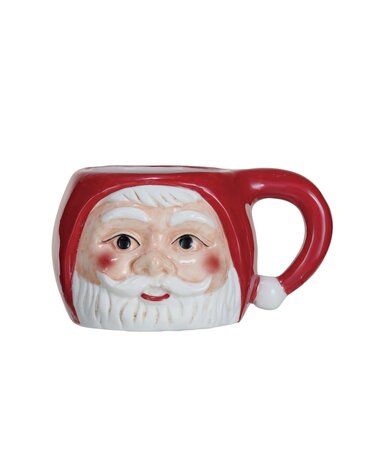 Santa Stoneware Mug, 14 oz