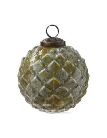 Tag Gilded Ball Christmas Ornament, Gold, 4 in.