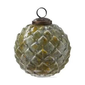 Tag Gilded Ball Christmas Ornament, Gold, 4 in.