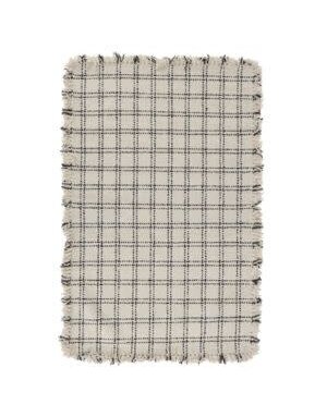 Bradbury Wool Rug, 2 X 3, Check Ivory and Black