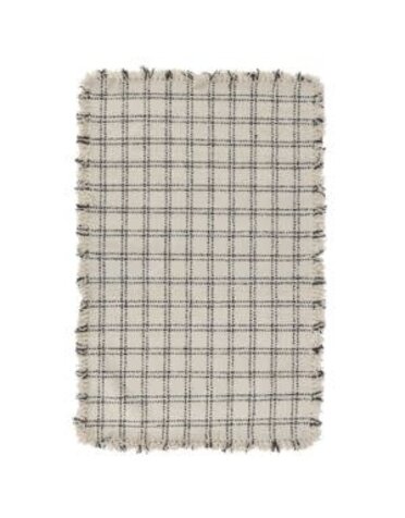 Bradbury Wool Rug, 2 X 3, Check Ivory and Black