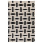 Preston Rug, 2 X 3, Ivory and Black