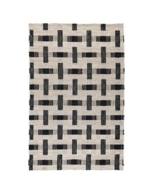 Preston Rug, 2 X 3, Ivory and Black