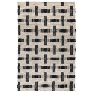 Preston Rug, 2 X 3, Ivory and Black