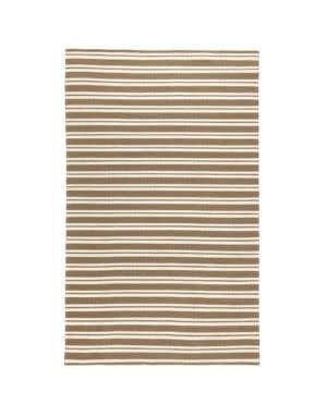 Performance Palma Stripe Rug, 2 X 3, Coconut Brown and Ivory, Rug Available for Special Order