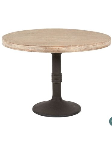 Sadie 42" Rd Dining Table Antique Natural/Iron Base