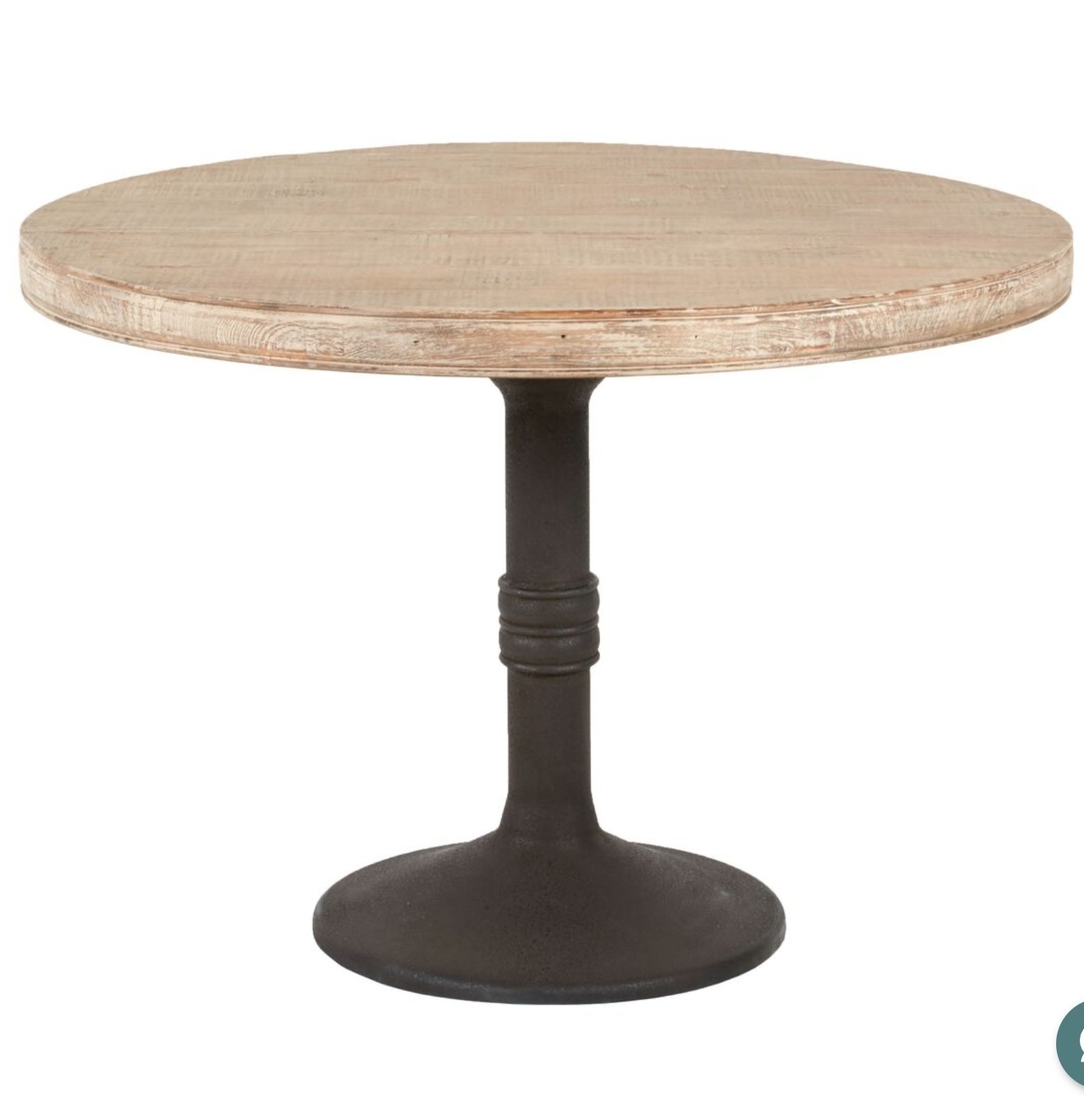 Sadie 42" Rd Dining Table Antique Natural/Iron Base