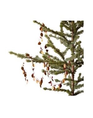 Gold Leaf and Wooden Bead Berry Garland, 72 in.