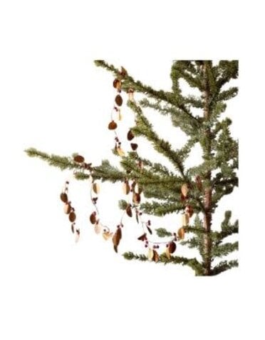 Gold Leaf and Wooden Bead Berry Garland, 72 in.