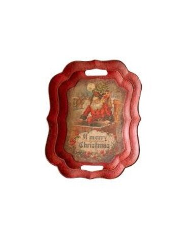 Merry Christmas Santa Tray, 18.25 X 14.75 X 1.5
