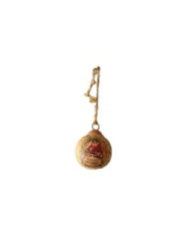 Santa Metal Ball Ornament, 4 in.