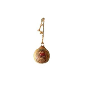 Santa Metal Ball Ornament, 4 in.
