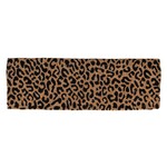 Natural Coir Double Doormat with Leopard Print, 47"x 16"