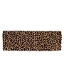 Natural Coir Double Doormat with Leopard Print, 47"x 16"