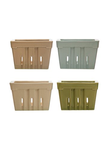 Textured Stoneware Berry Basket, 4"x 3"