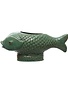 Fish Planter, Turquoise, Holds 7" Pot