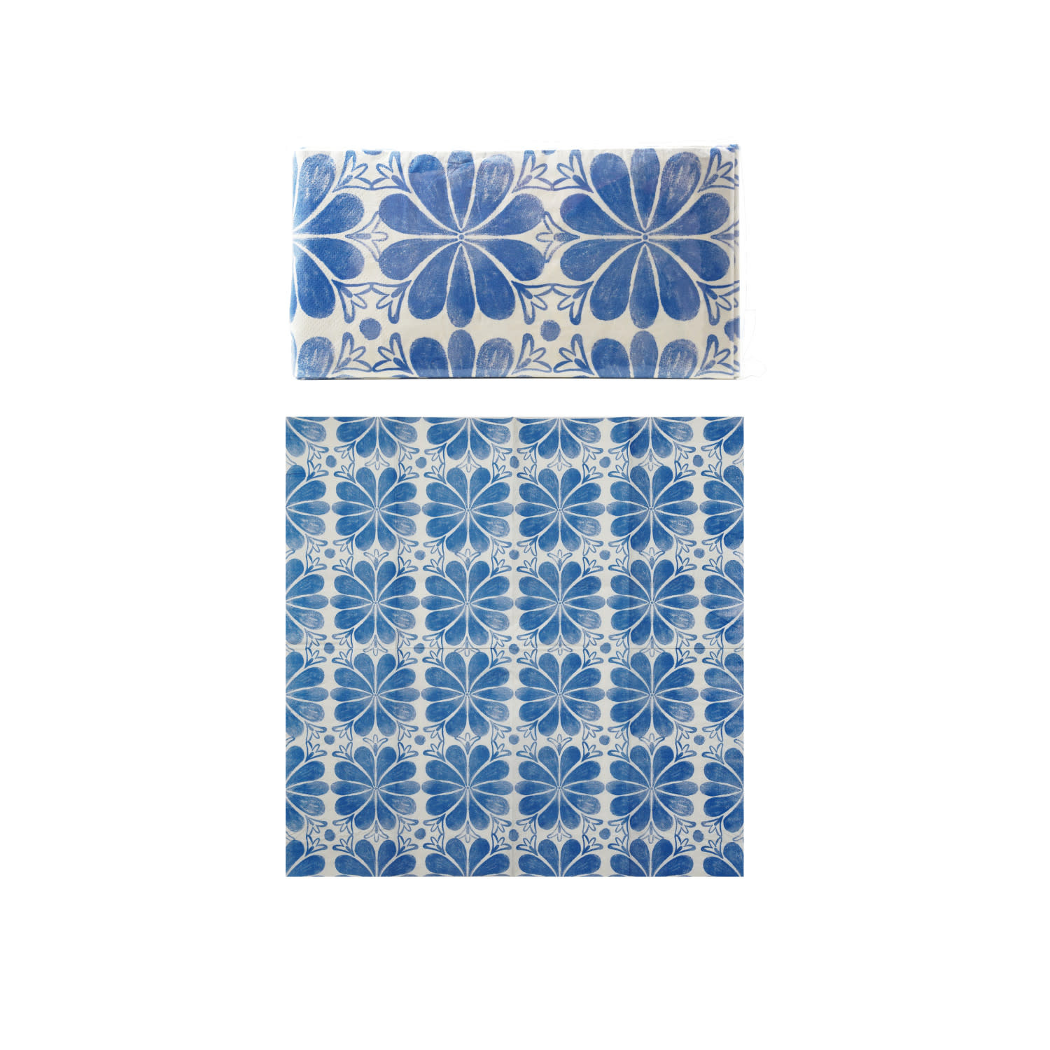 Paper Napkins with Tile Pattern, Set of 20, 7.5"x 4"