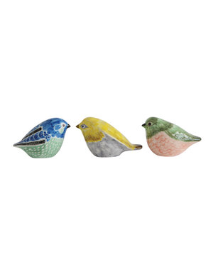 Hand-Painted Stoneware Bird, Assorted, 3"