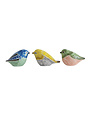 Hand-Painted Stoneware Bird, Assorted, 3"