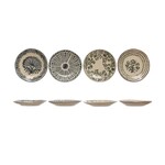 Hand-Painted Stoneware Plate with Floral Design, Assorted, 6"Rnd