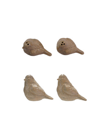 Bird Salt & Pepper Shakers, Set of 2, 3"x 2"