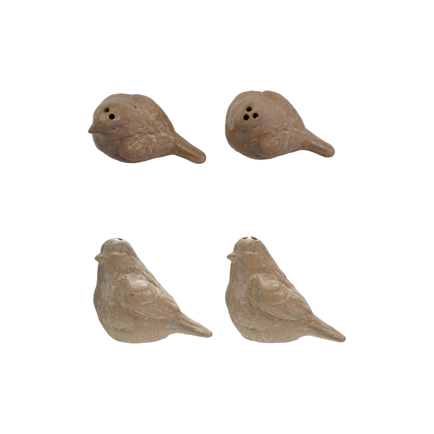 Bird Salt & Pepper Shakers, Set of 2, 3"x 2"