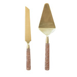 Stainless Steel Cake Servers, Set of 2, 11"