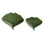 Gingko Leaf Shaped Plate, Set of 2, 7"x 6" & 5"x 3"