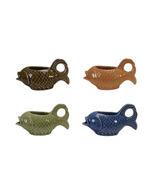 Fish Shaped Creamer, Orange, 2 oz