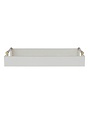 Wooden Tray with Metal Handles, White, 20"x 12"