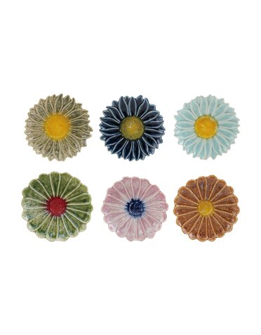 Flower Shaped Plate, Assorted, 6"Rnd