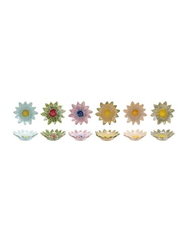 Flower Shaped Dish, Assorted, 4.5"Rnd
