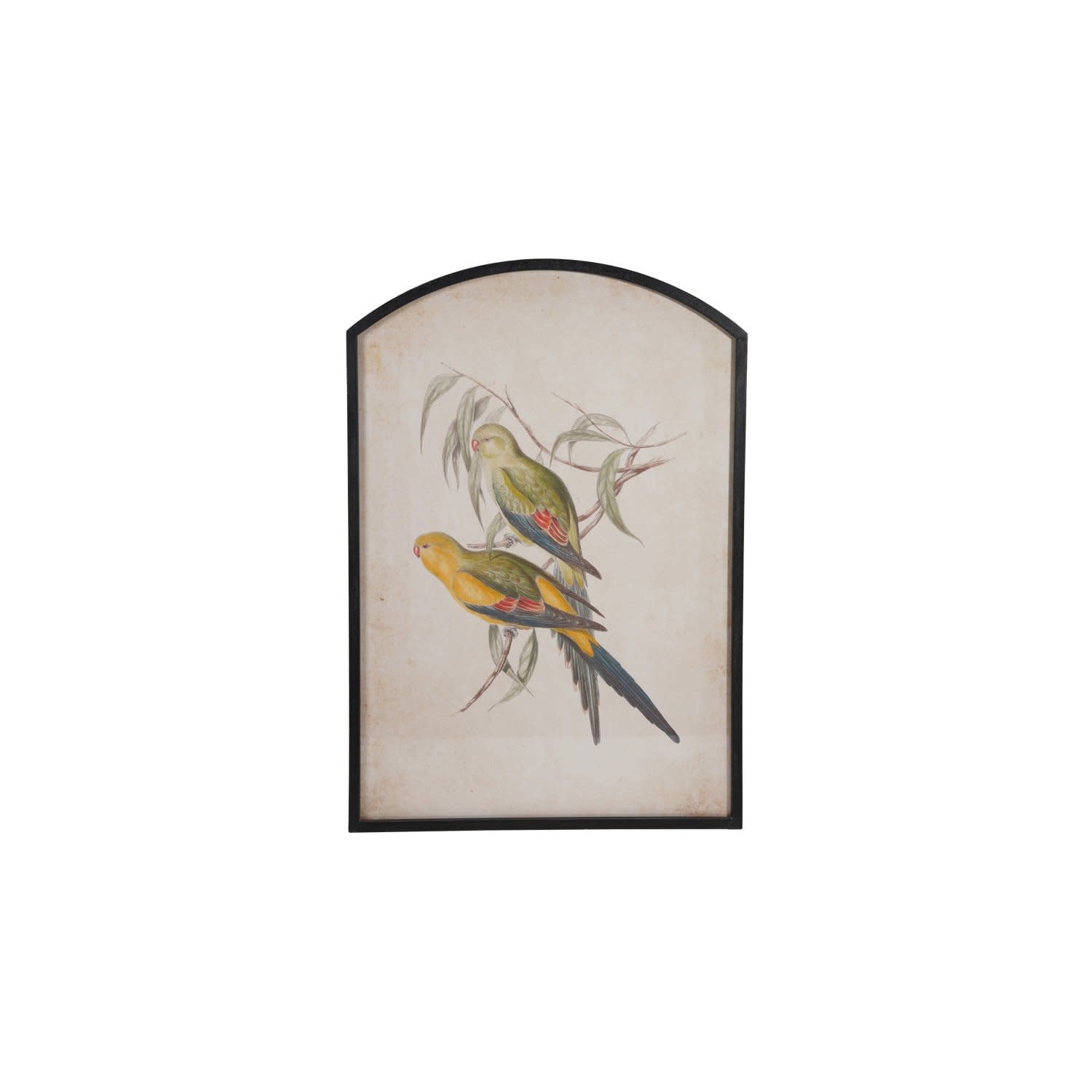 Wood Framed Glass Arched Wall Decor, 30"x 42"