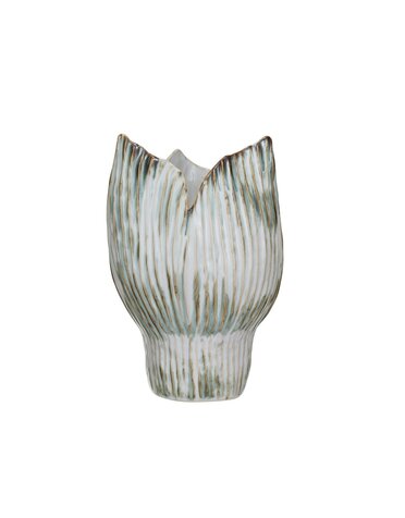 Pleated Sculptural Vase, 8"Rnd x 12"
