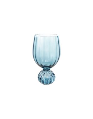 Pleated Footed Wine Glass, 14 oz