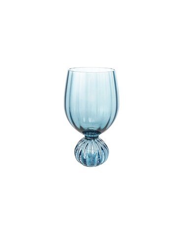 Pleated Footed Wine Glass, 14 oz
