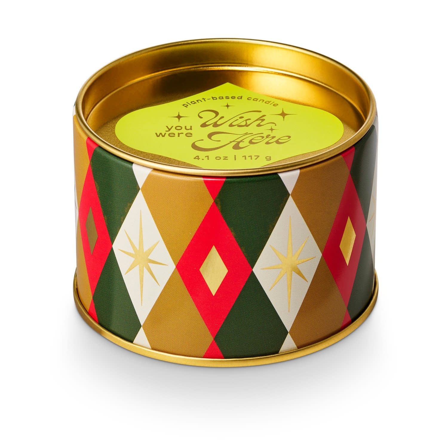 MiscMatch Wish You Were Here Hotel Tin Candle