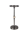 Bronze and Travertine Accent Table 9 W X 22 H X 9 D