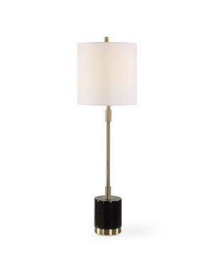 Black Marble Buffet Lamp 33"